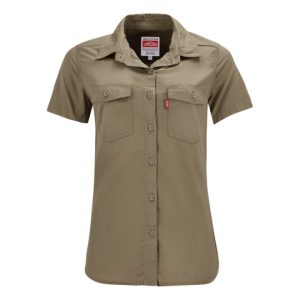 WOMENS WORK SHIRT S/S - KHAKI